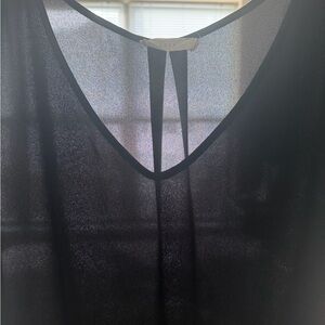 Lush Black Top with Cream Tag